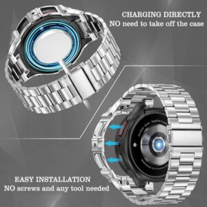 Cinturino in metallo in acciaio inox, compatibile con cinturini Apple Watch iWatch serie 7, 6, 5, 4, 3, 2, 1, SE, Suplink