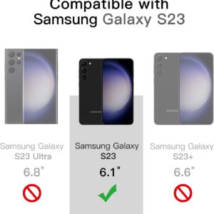 JETech Cover Magnetica per Samsung Galaxy S23 5G 6,1 Pollici, Compatibile con MagSafe, Traslucida Opaca Retro Antiurto Cellulare Custodia (Nero)