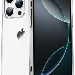 Melomon Cover Trasparente per iPhone 16 Pro Max (6,9 Pollici), Custodia Ultra Sottile e Resistente ai Graffi, Protezione in TPU Flessibile, Antiurto e Antiscivolo Custodia-Trasparente