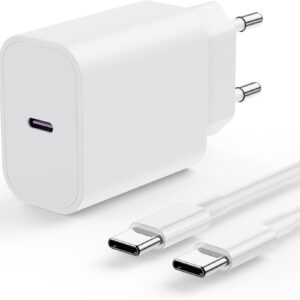 Caricatore veloce iPhone 16 15, 20W caricabatteria rapido con 2M cavo per Apple iPhone 16 Pro Max/15 Plus/iPad Pro/Air/Mini, originale USB C iPhone carica batteria con cavo di tipo C cavetto ricarica