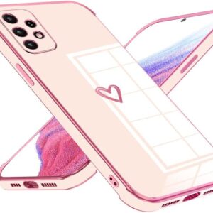 Keteen Custodia Compatibile con Samsung Galaxy A52 / A52S 5G Cover Case Carina Motivo Cuore Silicone TPU Ultra Sottile Antiurto & AntiGraffio Cover per Samsung Galaxy A52 4G / 5G / A52S 5G, Rosa