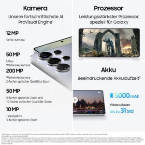 Smartphone SAMSUNG Galaxy S25 Ultra AI 256GB Grigio Titanio
