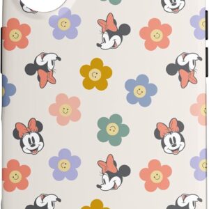 Custodia per iPhone 16 Disney Minnie Mouse Springtime Fiori e Happy Smiles