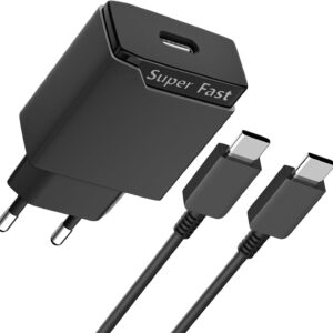 Newding 25W USB C Caricatore Rapido per Samsung Galaxy A55 A54 A53 A35 A34 A33 A26 A25 A16 A15 A14 A06 A05s S25 S24 S23 S22 S21 S20 FE M35 M16 M15, Caricabatterie Veloce EP-TA800N Super Fast Charging