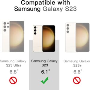 JETech Cover per Samsung Galaxy S23 5G 6,1 Pollici, Anti Ingiallimento Protezione Custodia con Antiurto, Anti-Graffio e Retro Rigida in PC (Trasparente)