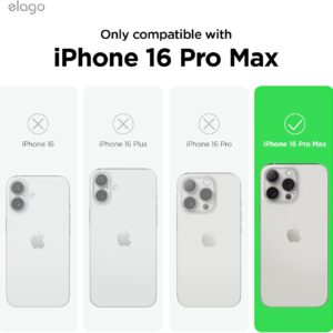 elago Cover Compatibile con iPhone 16 Pro Max, in Silicone Liquido Premium, Protettiva Completa, Antiurto, Sottile, Fodera in Microfibra Antigraffio (Nero)