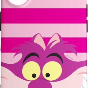 Custodia per iPhone 16 Disney Alice nel Paese delle Meraviglie Stregatto Rosa Strisce