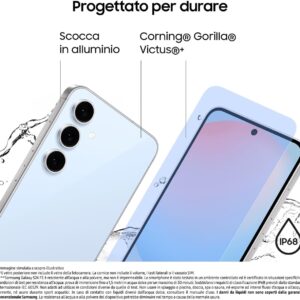 Samsung Galaxy S24 FE Smartphone AI, Caricatore Incluso, Display Dynamic AMOLED 2X 6.7”, Dual SIM, Fotocamera 50MP, 8GB RAM, 128GB, Batteria a lunga durata, IP68, Graphite [Versione Italiana]