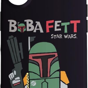 Custodia per iPhone 16 Star Wars Boba Fett Bounty Hunter Doodle