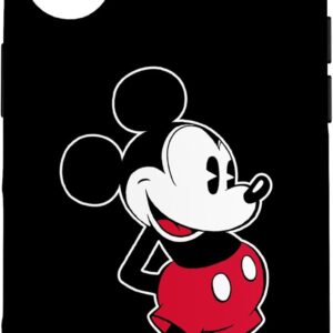 Custodia per iPhone 16 Disney Mickey Mouse Classic Pose Nero