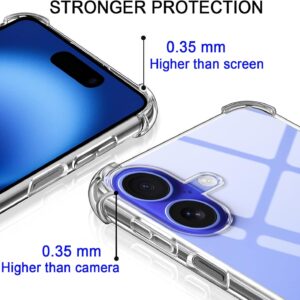 Pnakqil Cover per iPhone 16 con Cordino, Trasparente Custodia con Laccio Tracolla Cellulare Girocollo Collana Protettiva per iPhone 16 6.1″, Viola