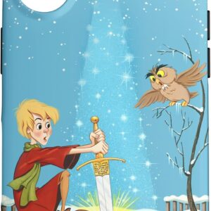 Custodia per iPhone 16 Disney La Spada nella Pietra Arthur Archimede Azzurro