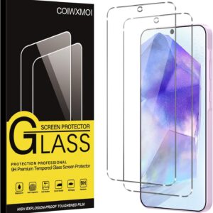 Coiwxmoi Vetro Temperato per Samsung Galaxy A55 5G/Samsung Galaxy A35 5G Pellicola Protettiva 2 Pezzi Durezza 9H Anti-Graffio Anti-impronte Ultra HD Trasparente Senza Bolle Vetrino Protezione Schermo