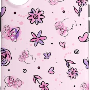 Custodia per iPhone 16 Disney Minnie Mouse Cute Pink Spring Sweetness Pattern