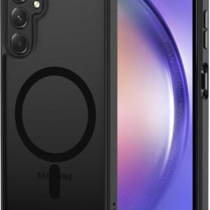 XTCASE Cover Magnetica per Samsung Galaxy A54 5G, Ultra Sottile Custodia Traslucida Opaca Retro Resistente ai Graffi Paraurti in TPU Antiurto Protettiva Case, Nero