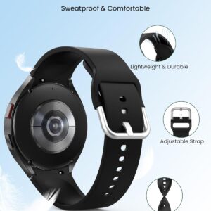 Cinturino 20mm Compatibile con Cinturino Samsung Galaxy Watch 7/6/5/4/FE 40mm 44mm, Cinturini Galaxy Watch 4 Classic 42mm/46mm/5 Pro 45mm Cinturino Sportivo Silicone per Watch 6 Classic 43mm 47mm