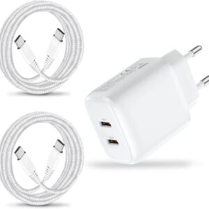 25W Caricatore USB C/Caricabatterie e Cavo per Samsung Galaxy A55 A16 5G A56 A54 A53 A25 A15 A35 A05S A04S A34 A33 A23 A52 A13 A12 A14 S25 S24 Plus Ultra/S23 FE S22 Presa Ricarica Rapida Super Veloce