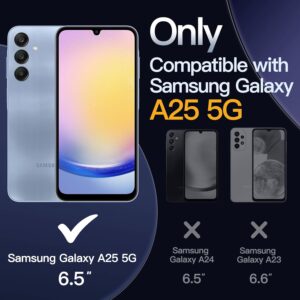 JETech Cover per Samsung Galaxy A25 5G 6,5 Pollici, Anti Ingiallimento Protezione Custodia con Antiurto, Anti-Graffio e Retro Rigida in PC (Trasparente)