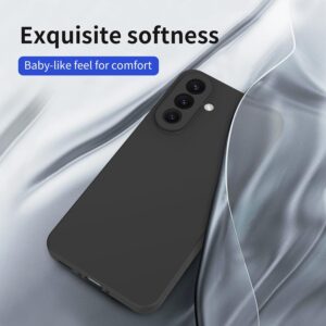 Qasyfanc Cover per Samsung Galaxy A56 5G con 2 Pezzi Vetro Temperato, Custodia Samsung Galaxy A56 Silicone Protezione Fotocamera Morbida, Antiurto, Sottile, Nero