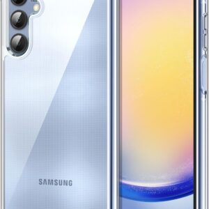 JETech Cover per Samsung Galaxy A25 5G 6,5 Pollici, Anti Ingiallimento Protezione Custodia con Antiurto, Anti-Graffio e Retro Rigida in PC (Trasparente)