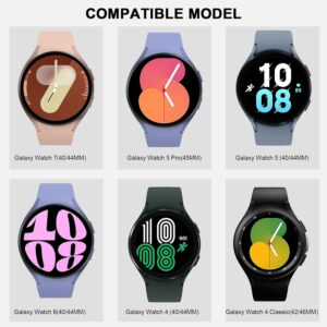 Higgs 6 Pezzi Cinturino Compatibile con Samsung Galaxy Watch 7/6/5/4 40mm 44mm/Watch 5 Pro 45mm/Galaxy Watch 6 Classic 43mm 47mm/Watch 4 Classic 42mm 46mm Donna,Cinturini Sportivo Silicone Morbido
