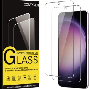 Coiwxmoi 2 Pezzi Vetro Temperato per Samsung Galaxy S23 5G 6,1″, HD Chiaro Ultra Trasparente, Ultra Resistente, Durezza 9H, Senza Bolle, Anti Graffio Pellicola Prottetiva per Samsung S23 5G