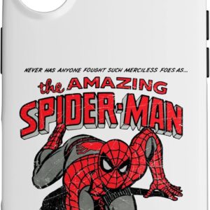 Custodia per iPhone 16 fumetto retrò Marvel Spider-Man