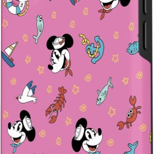 Custodia per iPhone 16 Disney Sailor Mickey & Minnie Cute Pink Nautical Pattern