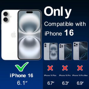 Whioltl Cover per iPhone 16 6,1 Pollici, Anti Ingiallimento Chiaro Case, Custodia Antiurto per Assorbimento degli Urti con Paraurti in TPU Morbido Sottile Case – Trasparente