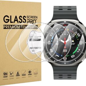 Diruite 4 Pezzi Vetro Temperato per Samsung Galaxy Watch Ultra 47mm Pellicola Protettiva,HD Vetro Senza Bolle Protezione per Samsung Galaxy Watch Ultra 47mm Screen Protector[Antigraffio]