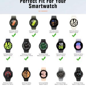 MoKo Cinturino Compatibile con Samsung Galaxy Watch 7 FE 6 5 4 40mm 44mm/Watch 6 4 Classic 43mm 47mm 42mm 46mm/Watch 5 Pro 45mm, 20mm Cinturino di Ricambio in Silicone Morbido