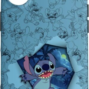 Custodia per iPhone 16 Disney Lilo & Stitch Tropical Breakout con angelo