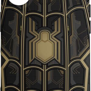 Custodia per iPhone 16 Marvel Spider-Man No Way Home Abito nero e oro