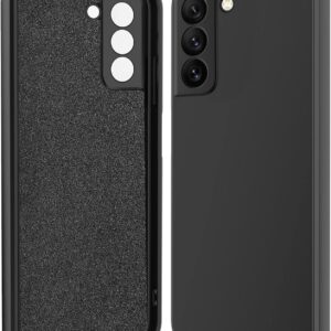 Qasyfanc Cover Compatibile con Samsung Galaxy S22 5G con Protezione Fotocamera, in Silicone Morbida, Antiurto, Sottile, Elegante, Nero