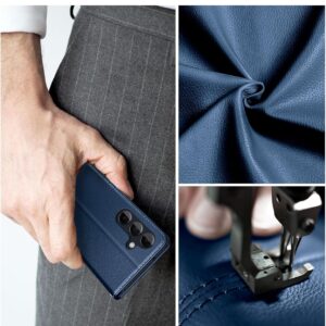 SineOrdo Cover compatible con Samsung Galaxy A35 5G Custodia, Custodia Samsung Galaxy A35 5G Libro Cover Flip Folio Case PU Pelle Stand – Blu