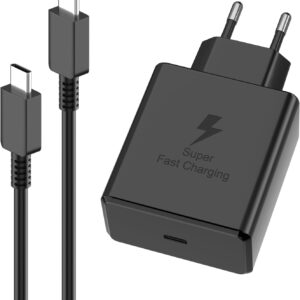 Newding 45W USB C Caricabatterie per Samsung Galaxy S25 Ultra, S24 Ultra, S23 Ultra, S22 Ultra, S20 Ultra, S25+ S24+ S23+ S22+, Tab S10 S9 S8, Note10+, Super Fast Charging 2.0