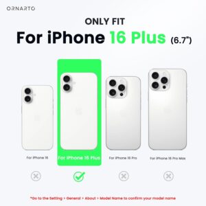 ORNARTO Cover per iPhone 16 Plus Custodia Sottile 6,7 Pollici, Morbido Silicone Liquido Protezione Case, in Gomma Gel Morbida con Fodera in Microfibra-Rosa Creta