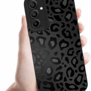 Coalbooliy Custodia Per Samsung Galaxy S23 5G 6,1”, Cellulare Nero Silicone Morbido Cover per telefono Aesthetic Modello Leopardato Disegni Protezione Fotocamera Antiurto Protettiva Case, 08