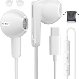 Cuffie USB C per Samsung Galaxy S25 S24 Ultra A56 A55 iPhone 15 Auricolari con Filo USBC HiFi Cuffie Type C Auricolari USB C per iPhone 16 Samsung Galaxy A16 S22 S23 S24 FE Google Pixel 9 Pro iPad 10
