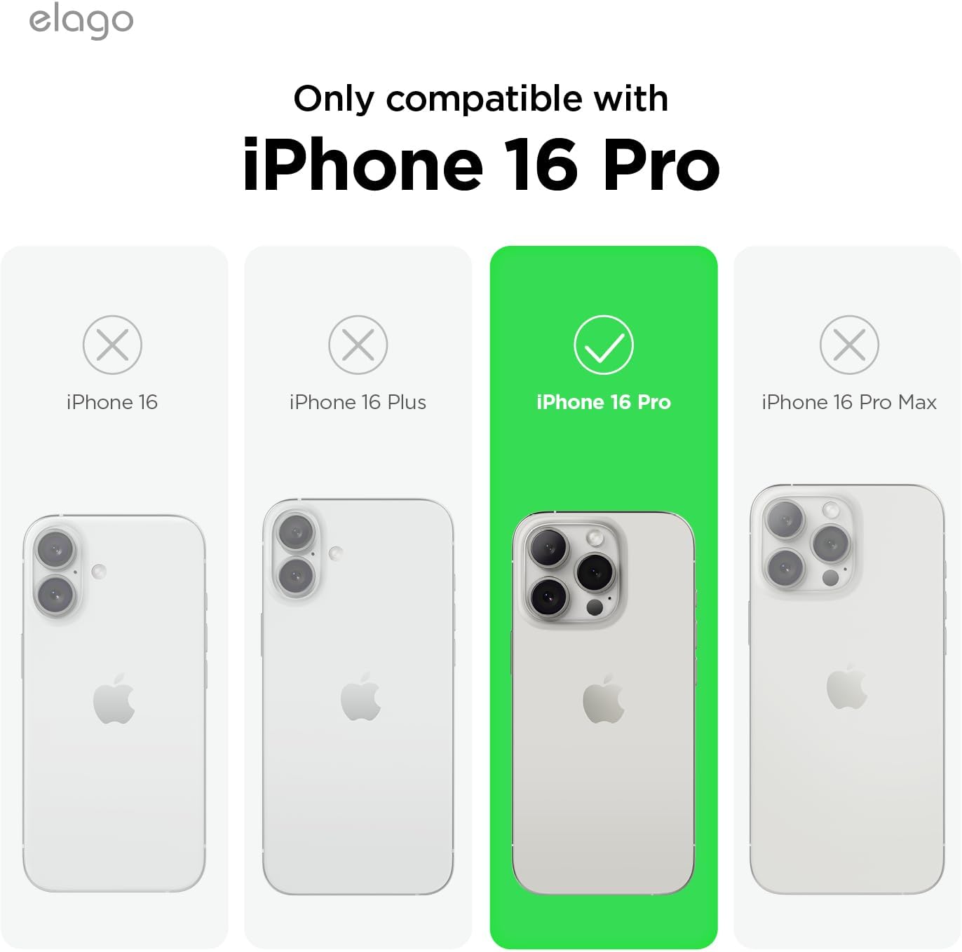 elago Cover Trasparente Ibrida Clear Compatibile con iPhone 16 Pro Cover 6.3" - Tecnologia Ibrida PC + TPU, Paraurti Antiurto, Protezione della Fotocamera Rialzata, Resistente ai Graffi (Clear) - immagine 2