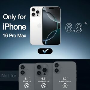 JETech Cover per iPhone 16 Pro Max 6,9 Pollici, Anti Ingiallimento Antiurto Cellulare Paraurti Custodia, Anti-Graffio Retro Trasparente (Trasparente)