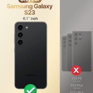 XYZ Cover per Samsung Galaxy S23, Custodia con Cuore Doppio Anello Stand Lusso Glitter Cellulare, Donne Antiurto Placcato Morbido Protettivo Chiaro Samsung S23, Oro Rosa