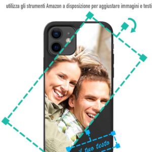 CUSTOMIZZA – Custodia cover nera morbida in tpu compatibile per Samsung S23 ULTRA personalizzata con foto immagine scritta a piacere