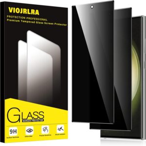 Viojrlra Privacy Pellicola Protettiva per Samsung Galaxy S23 Ultra Vetro Temperato Anti-Spy, Durezza 9H Ultra Resistente Anti Graffio Anti-Impronte Pellicola Prottetiva, Senza Bolle, HD, Pacco da 2