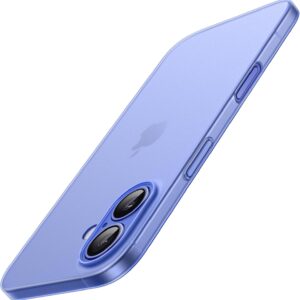 JETech Cover Ultra Sottile per iPhone 16 6,1 Pollici, Obiettivo per Fotocamera Protezione Completa, Leggera Opaca Finitura Custodia Rigida in PP (Blu Oltremare)