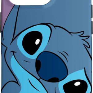 Custodia per iPhone 16 Pro Disney Lilo and Stitch – Cucitura a punto carino, colore: grigio ard