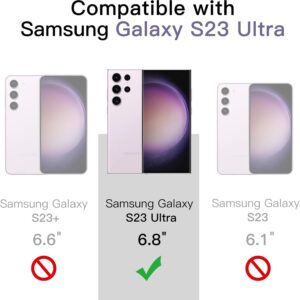 JETech Cover Slim per Samsung Galaxy S23 Ultra 5G 6,8 Pollici, Custodia Sottile Morbido TPU con Finitura Opaca, Antiurto (Viola Chiaro)