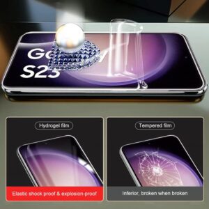 LXEEOLX Pellicola Protettiva per Samsung Galaxy S23 5G, 2 Pezzi Ultra HD Flessibile TPU Pellicola Protettiva Schermo [Anti-Impronte][Anti-Graffio][Senza Bolle]