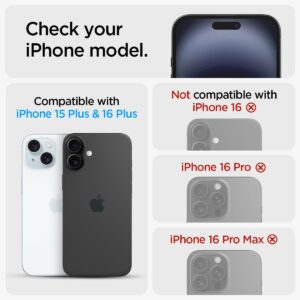 Spigen Glas.tR EZ Fit Vetro Temperato compatibile con iPhone 16 Plus, iPhone 15 Plus, 2 Pezzi, Installazione Facile, Cristallino, Durezza 9H Pellicola prottetiva