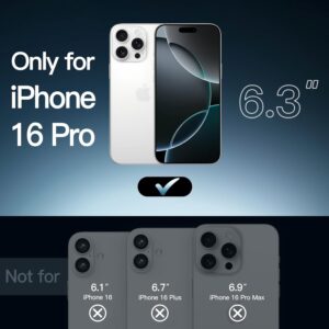 JETech Cover per iPhone 16 Pro 6,3 Pollici, Anti Ingiallimento Antiurto Cellulare Paraurti Custodia, Anti-Graffio Retro Trasparente (Trasparente)